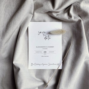 Save the Date Karten, B6,  personalisiert, Hochzeitskarten, Save the Date Einladungen