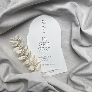 Save the Date Karten, Rundbogen, Hochzeitskarten, Save the Date Einladungen