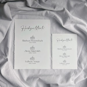 Hochzeitstorte Karte | Büttenpapier | verschiedene Größen