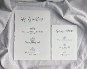 Wedding cake card | handmade paper | various sizes