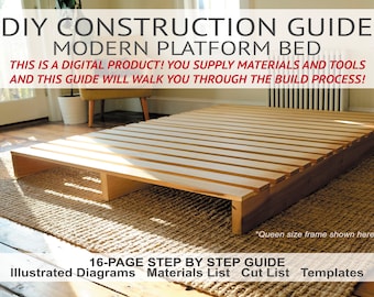 FULL - Modern Platform Bed - Detailed Printable PDF Instructions