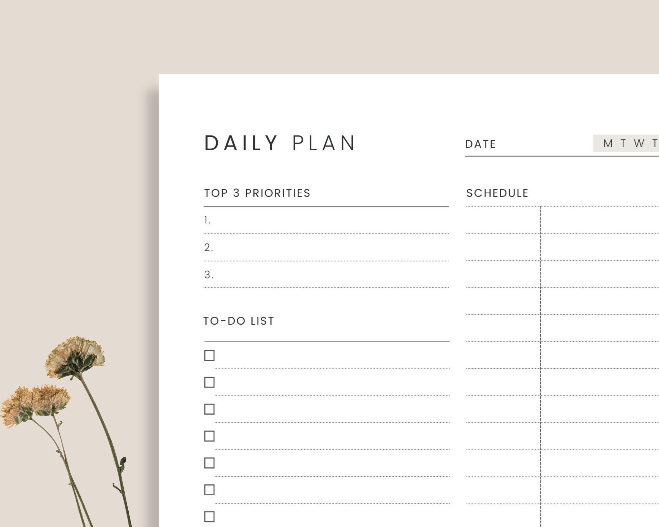 Daily Weekly Monthly Printable Planner, Personal Planner Bundle ...
