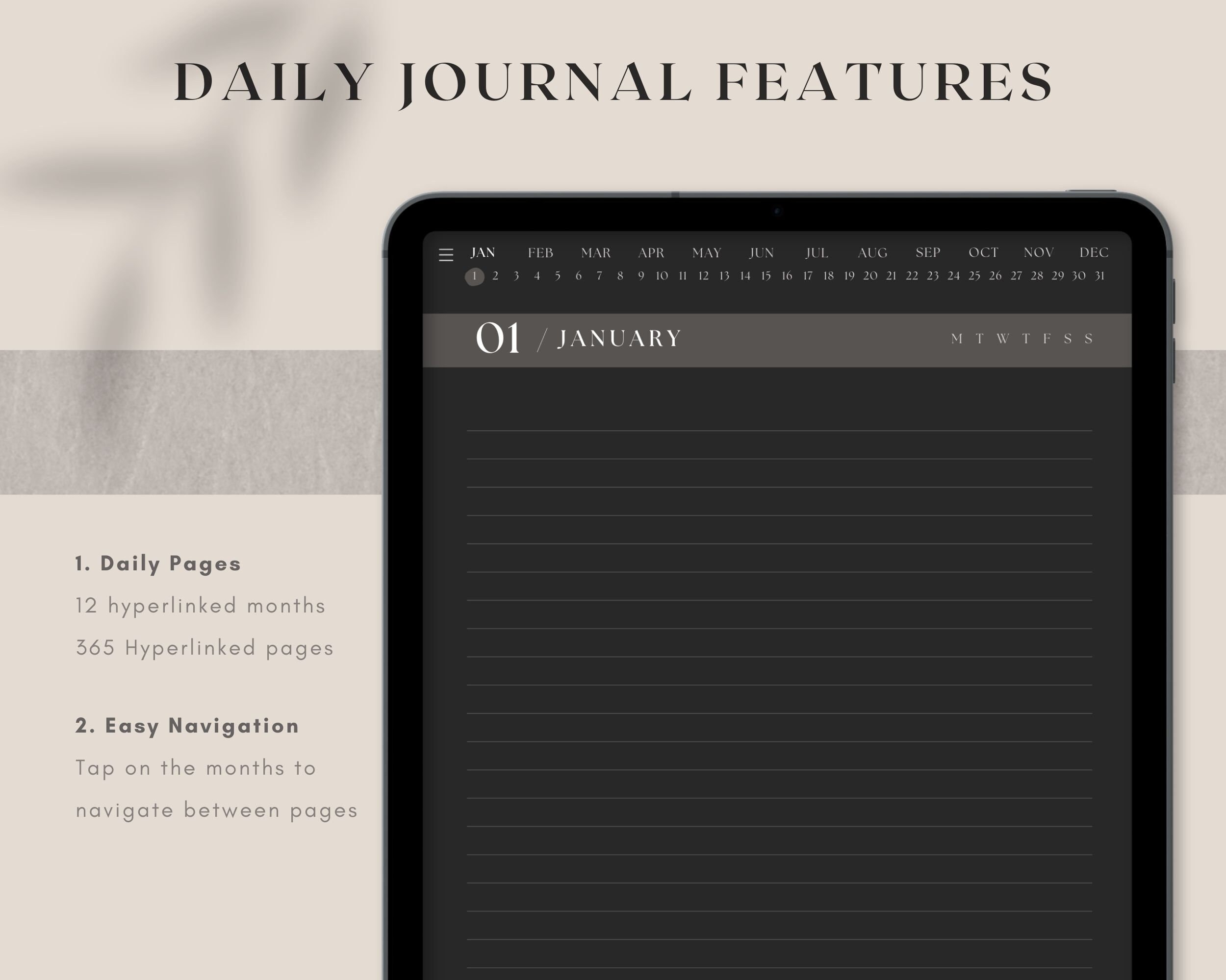 Digital Daily Journal, Digital Journal for Ipad, Goodnotes and ...