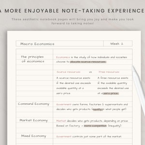 Digital Note Taking Template, Digital Notepad, Note Taking Template ...