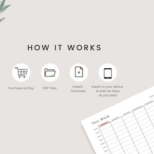 Hourly Weekly Planner Printable, Time Blocking, Time Blocking Digital Planner, Hourly Weekly ...