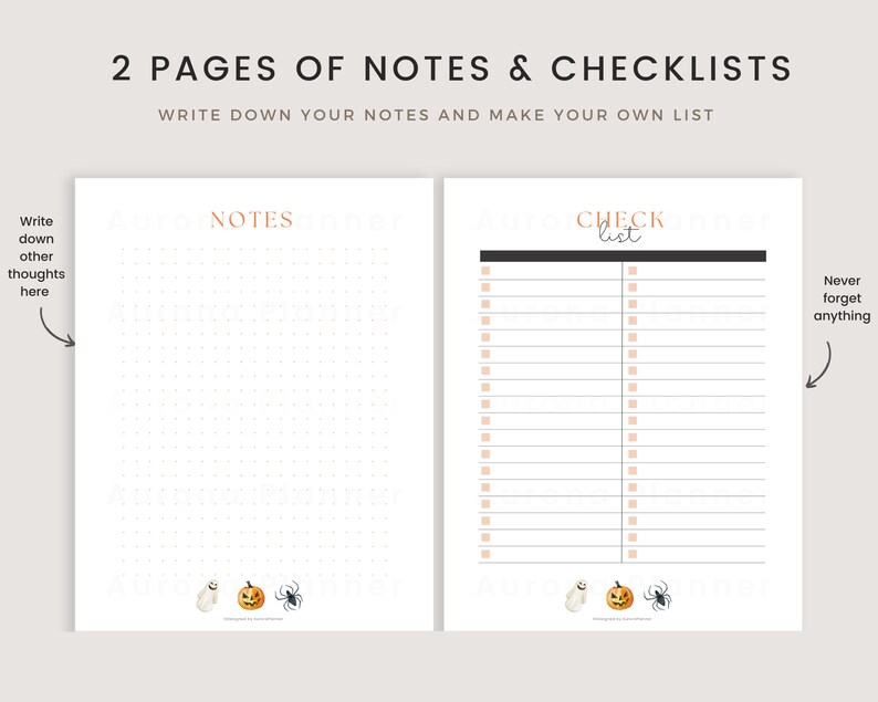 Halloween Planner, Holiday Planner, Halloween Planner Insert, Printable ...