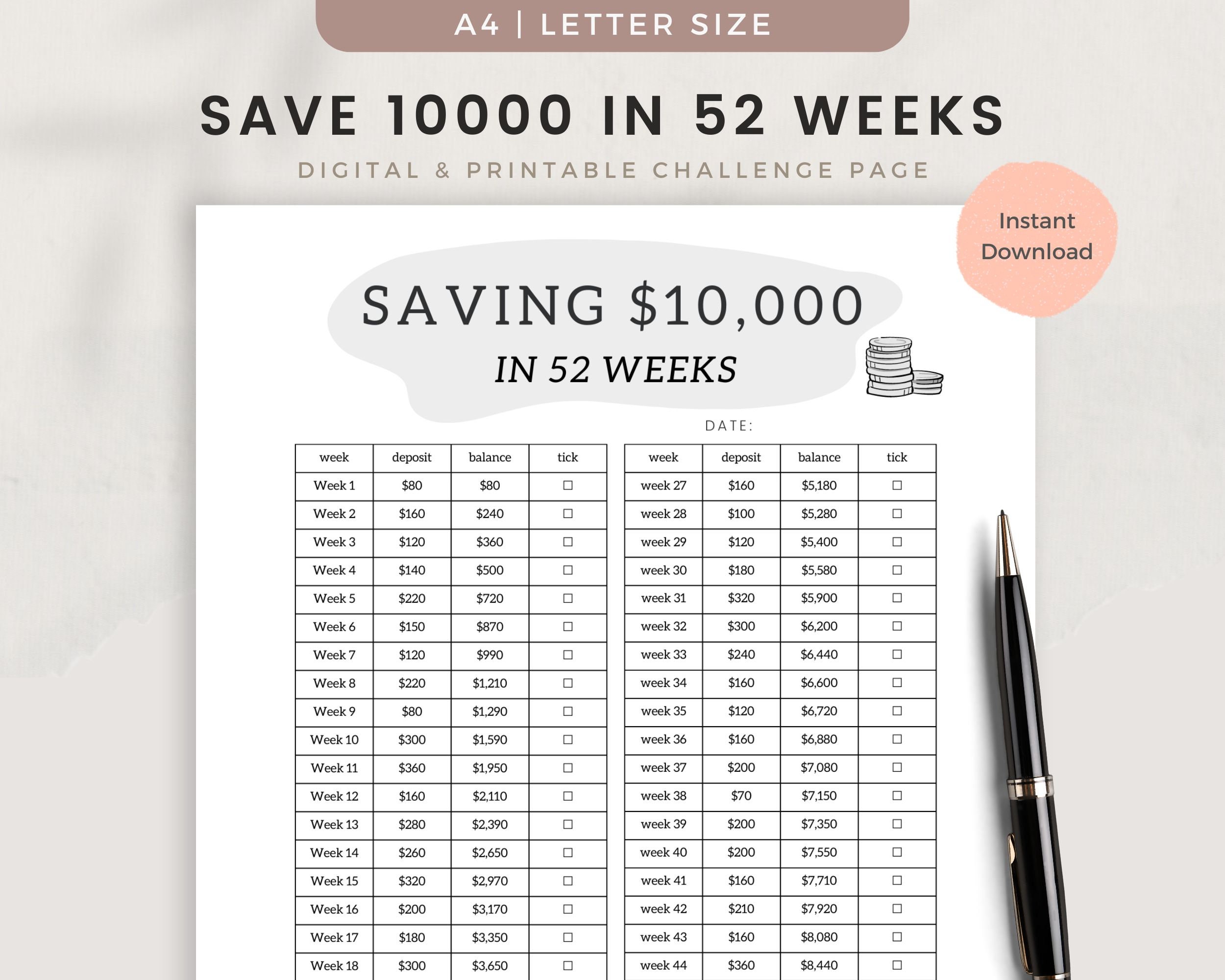 52-week-savings-challenge-printable-digital-money-savings-tracker
