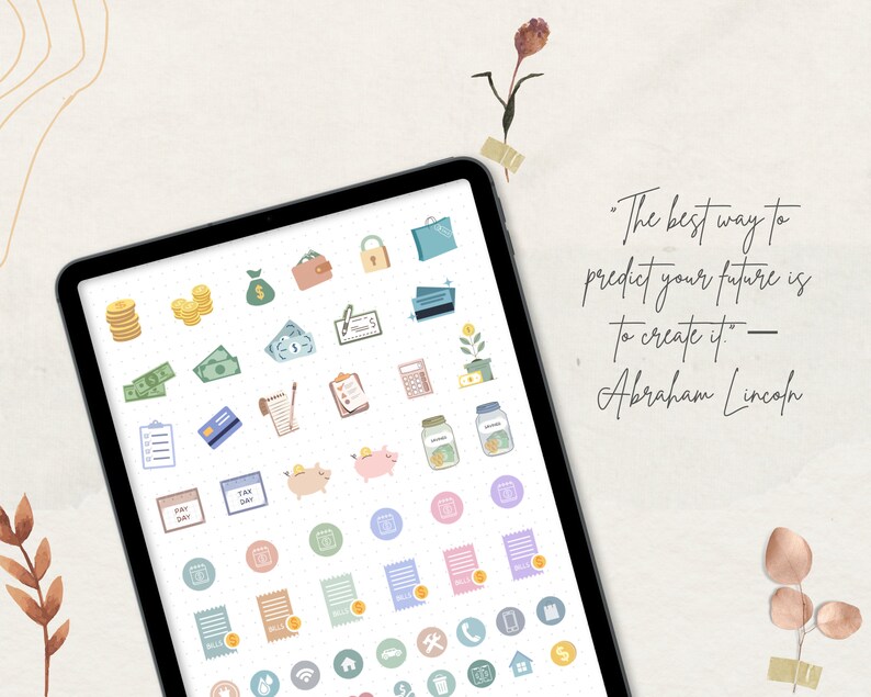 Finance Digital Planner Stickers for Goodnotes Budget Etsy