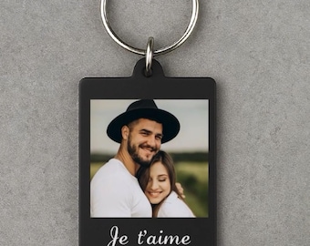 Personalised Photo Keychain for Couples – Valentine’s & Anniversary Gift