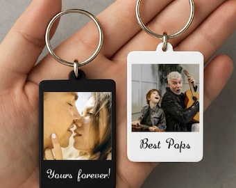 Personalised Picture Keychain Gift with Photo & Text for Valentine’s Day, Anniversary or Love Memory