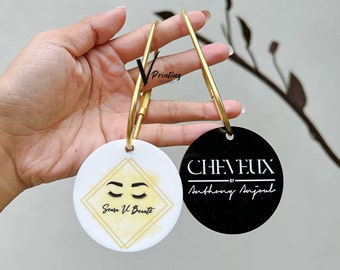 Custom Business Logo Keychain: Double Sided Branded Keyring
