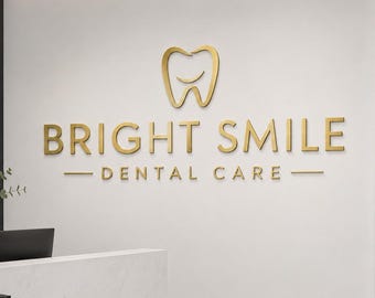 Brushed Gold Acrylic Sign, Custom Logo Sign, Personalized Business Sign, Office Door Sign, Shop Sign, Salon Sign