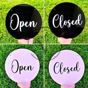 Open Closed Sign Double Sided 3D Raised Letter Business Signage Door Welcome Shop Sign