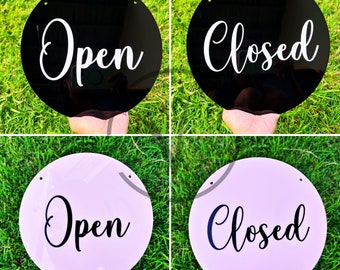 Open Closed Sign Double Sided 3D Raised Letter Business Signage Door Welcome Shop Sign