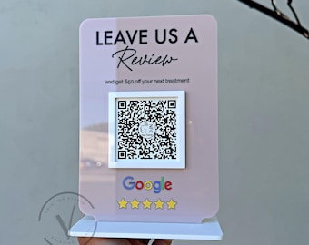 Custom QR Google Review Sign: NFC Tap