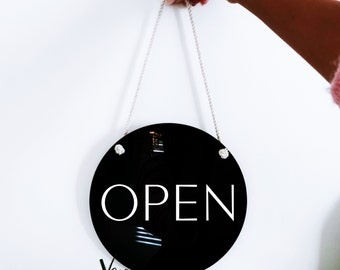 Offenes Geschlossenes Schild Doppelseitig Business Signage Tür Willkommen Shop Schild