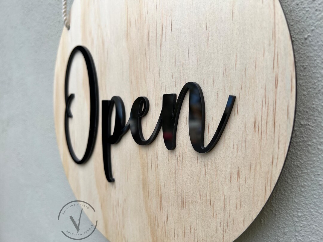 Wood Open Closed Sign – 3D Letter Door Sign - Etsy
