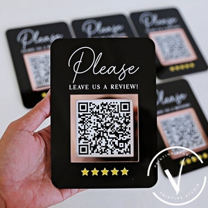 Mini QR Code Display Schild