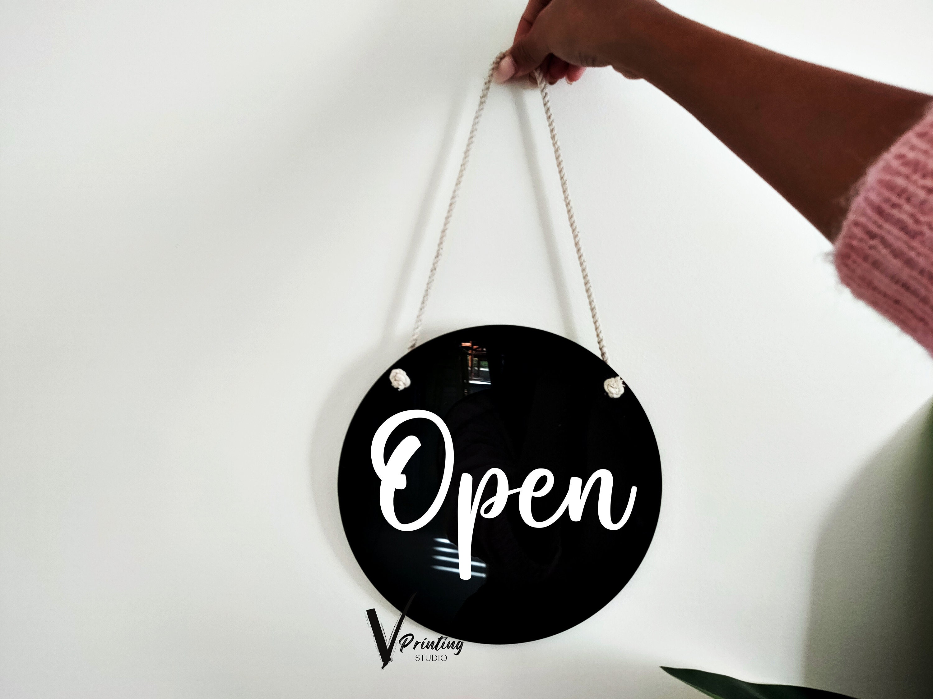 Open Closed Sign Double Sided Business Signage Door Welcome - Etsy