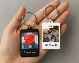 Custom Photo Keychain with Message – Romantic Gift for Valentine’s or Anniversary