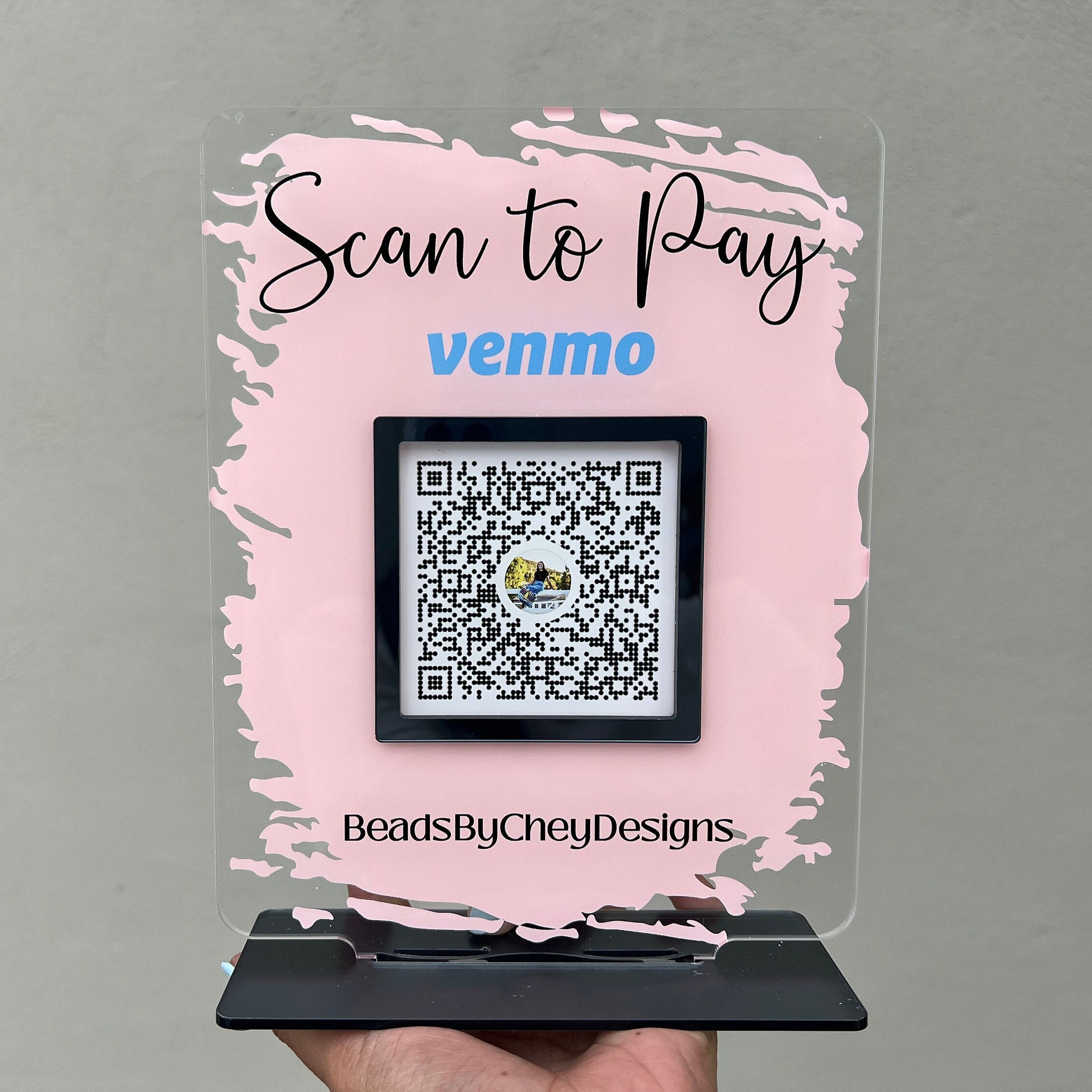QR Code Payment Venmo Cash App Sign Scannable Business Etsy