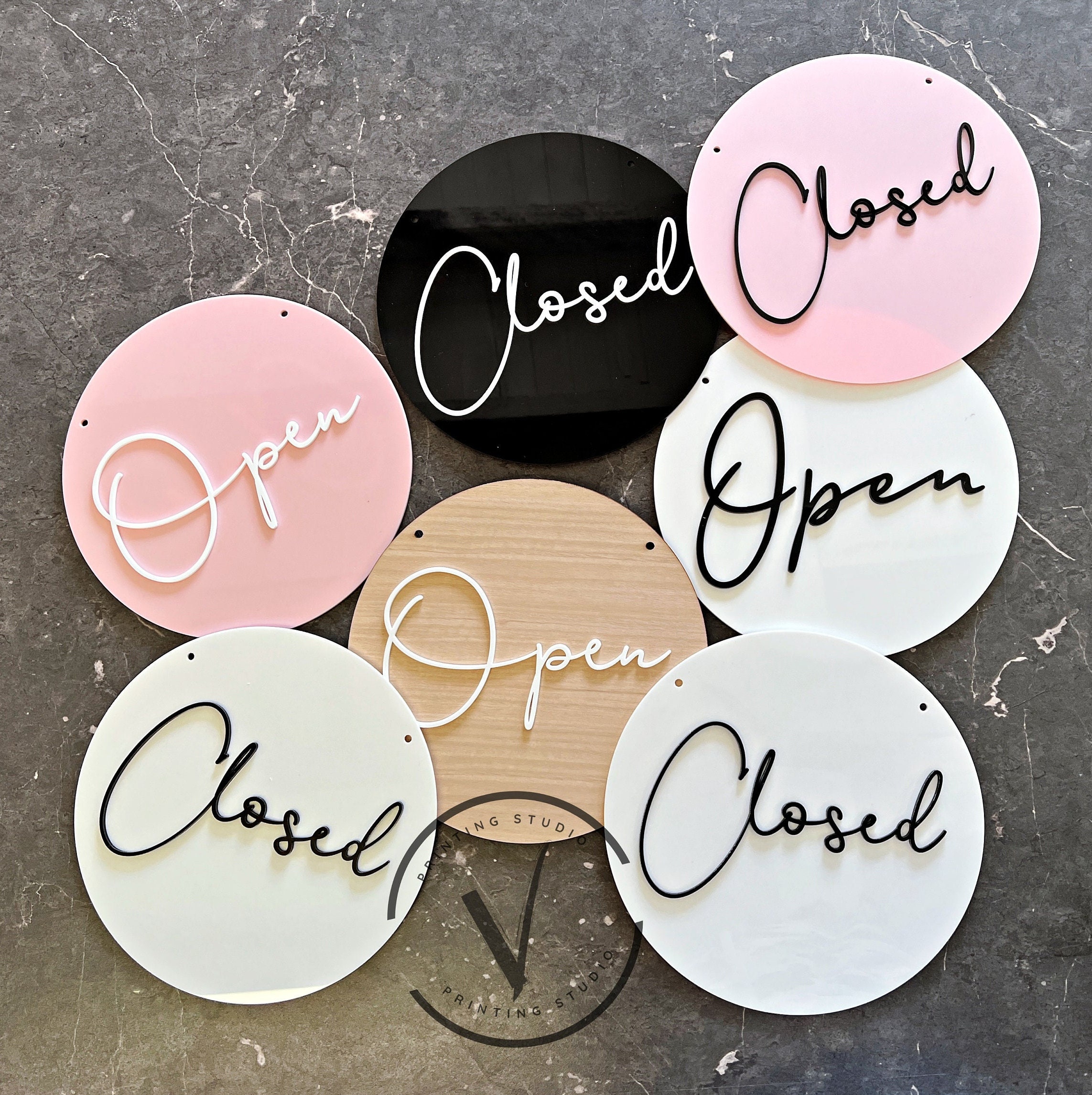 Open Closed Sign 3D Raised Letter Business Signage Door - Etsy Australia