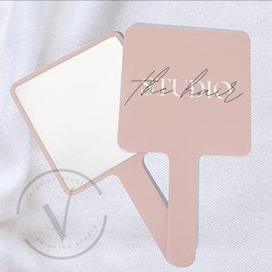 Personalisierter Handspiegel für Make Up Artist Wimpern oder Brauen Logo Geschäftsinhaber, benutzerdefinierte Brautjungfer Geschenk Spiegel, Logo Schönheitssalon