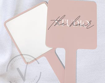 Miroir à main personnalisé - Miroir de salon avec logo personnalisé, cadeau de demoiselle d'honneur