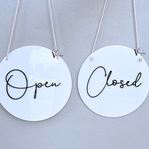 Open Closed Sign Double Sided 3D Raised Letter Business Signage Door Welcome Shop Sign