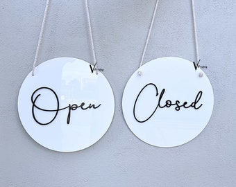 Offenes Geschlossenes Schild Doppelseitiges 3D Erhabener Buchstabe Business Signage Tür Willkommen Shop Schild
