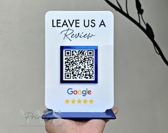 Business Review Link or Social Media QR Code | Salon Sign | Beauty Sign | Hairdressers Beautician Sign | Barcode Scan