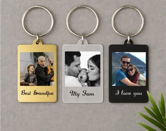 Personalised Photo Keychain for Couples with Custom Message – Valentine’s & Anniversary Gift