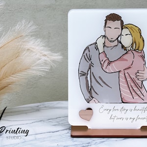 Placa de impresión fotográfica personalizada Regalo acrílico Retrato sin rostro Regalo de aniversario para su regalo Para él