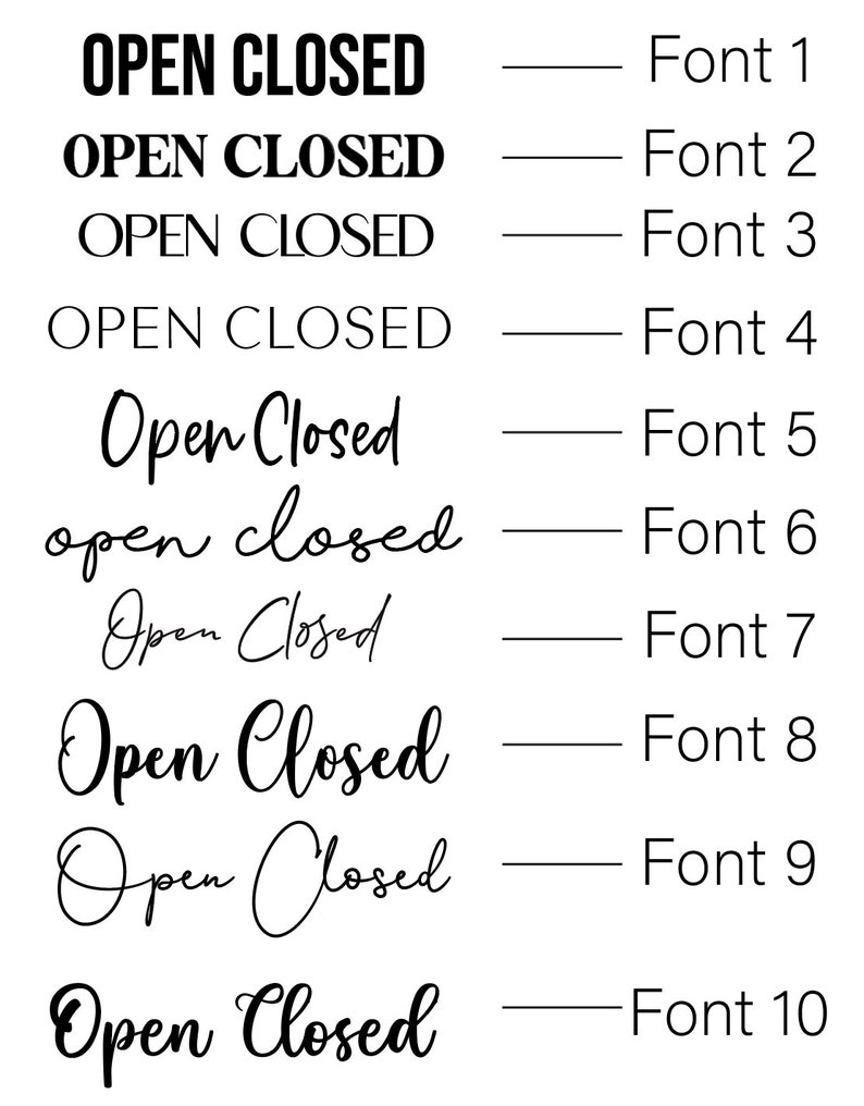 Open Closed Sign Double Sided Business Signage Door Welcome - Etsy
