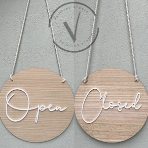 Open Closed Sign Double Sided 3D Raised Letter Business Signage Door Welcome Shop Sign
