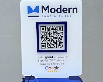 Business Review QR Code Sign, Review Sign | Salon Beautician Hairdresser Signage Display