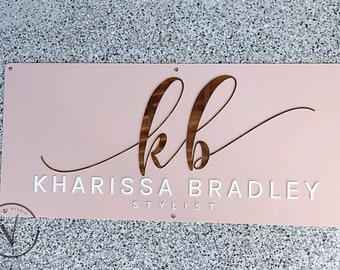 Custom Acrylic Rectangular Business Logo Signs, Unique Wall and Door Office Sign, Acrylic 3D Lettering Signs for Your Brand