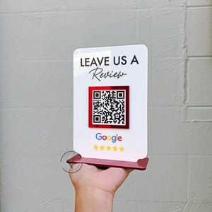 Business Review QR Code or Social Media Salon Sign Beauty Sign Hairdressers Beautician Sign Barcode Scan image 8