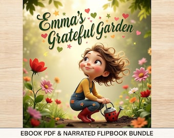 Libro electrónico infantil sobre el Día de Acción de Gracias, Cuento infantil, Libros para niños, Libro para la hora de dormir, Descarga digital, Cuento narrado sobre gratitud, bondad y crecimiento