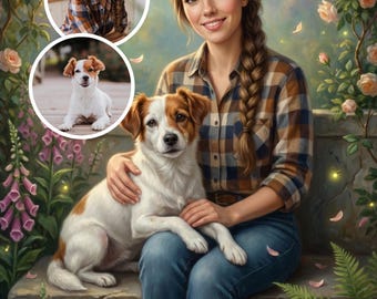 Custom Dog Memorial Portrait From Photo Oil Painting Canvas Personalized Remembrance Gift For Dog Owner Sympathy