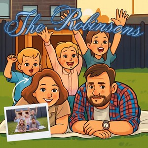 Custom Cartoon Style Portrait From Photo | Personalized Cartoon Family Portrait | Couple Pet Gift | Cartoon Character Portrait | Digital Art
