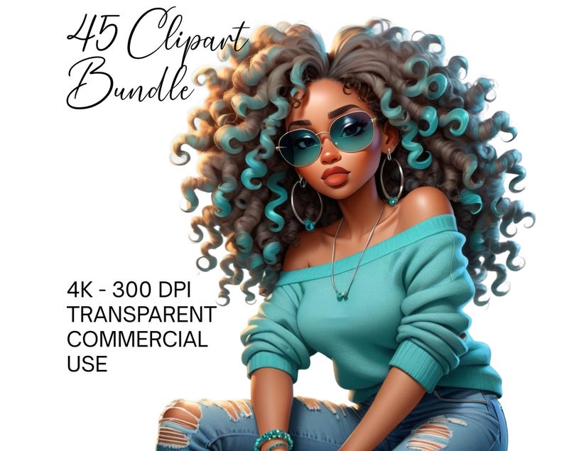 a digital painting of a woman with curly hair