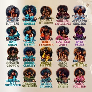 a poster of a woman with different hair colors