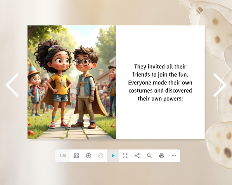 The image is a collage of two images. The left image shows a group of children dressed in costumes, while the right image features a group of children standing together.