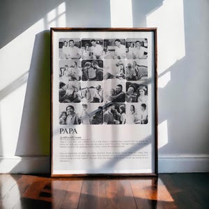 20 Papa Definition Canva Template Bundle, Customizable Printable Photo Collage Fathers Day, Papa Gifts, Wall Art for Dad, Pop Pop Gift