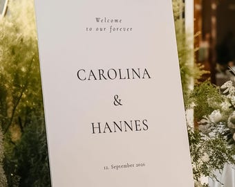 Welcome sign wedding | Wedding sign | Welcome sign wedding personalized | Elegant wedding sign welcome