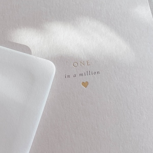 Valentinstagskarte | Ich liebe Dich | One in a Million | Liebesbotschaft | Valentinstag | Valentines Day| Minimalistische Valentinstagskarte