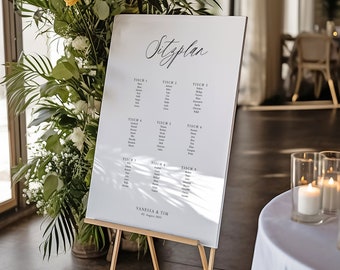 Wedding seating chart | Seating chart sign | Personalized wedding seating chart | Elegant wedding seating chart sign