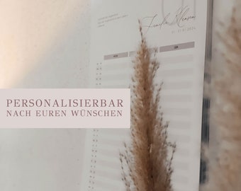 Familienkalender 2024 | Familienplaner 2024 | Kalender personalisierbar | Familienplaner personalisierbar mehrere Spalten | WG Planer