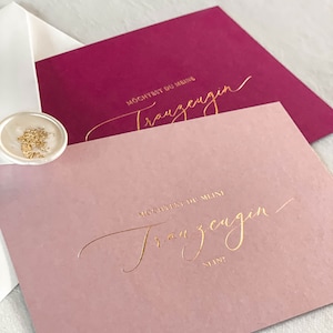 Trauzeugin Karte | Trauzeugin fragen Karten | Trauzeugin Karte Gold | Trauzeugin Karte fragen edel